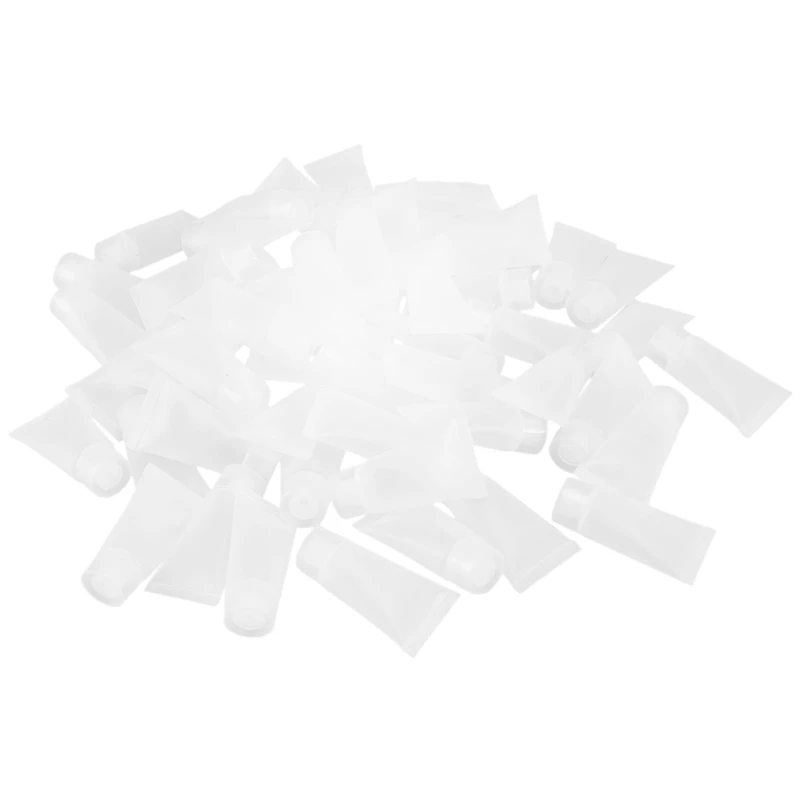 Tube souple avec bouchon, 50 pièces de 15ml, bouteille de maquillage à pression, style africain gratitude, pour tous les jours, pour voyage, HI