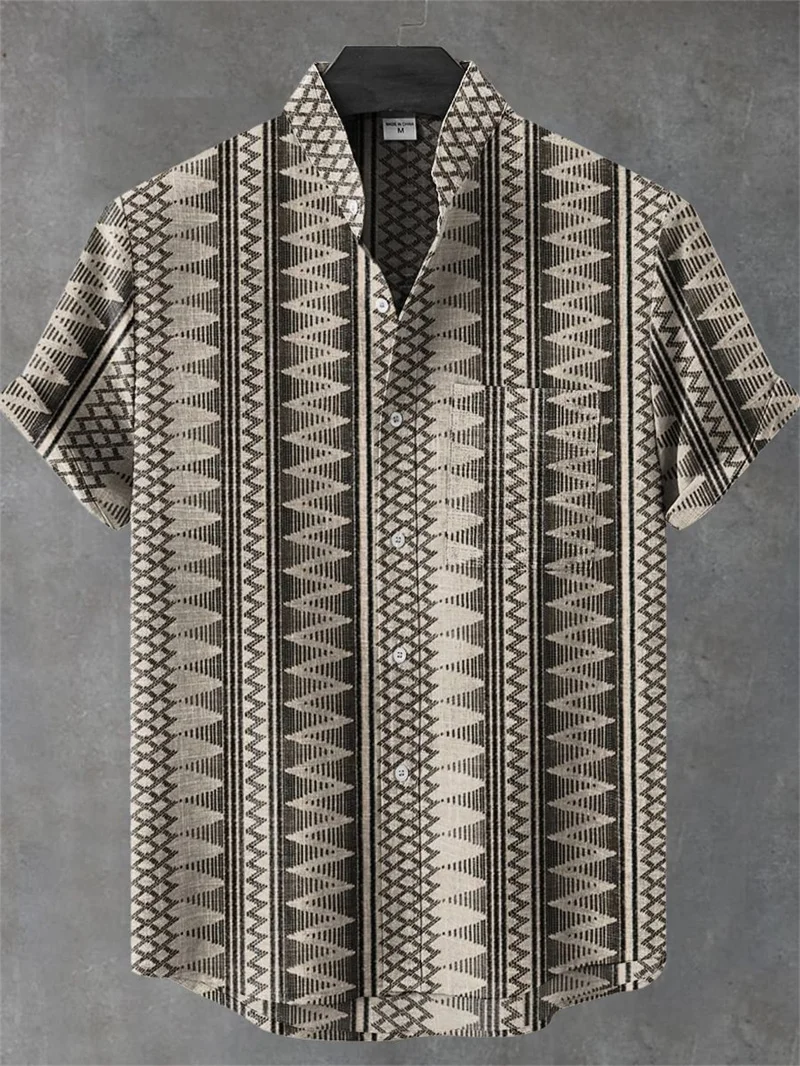 

Новая мужская летняя рубашка с коротким рукавом, новая льняная рубашка из 80% с 3D цветочным принтом, популярный уличный модный топ