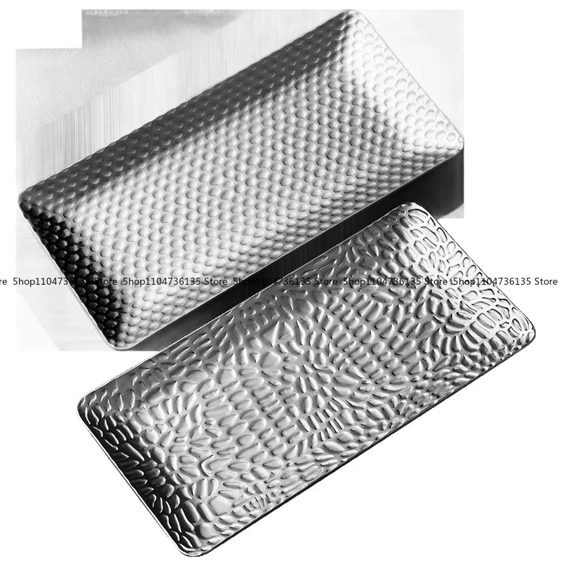 Hotel 304 Stainless Steel Towel Plate, Rectangular Restaurant Table, Pastry Napkin  Snack Fruit Snack Plate