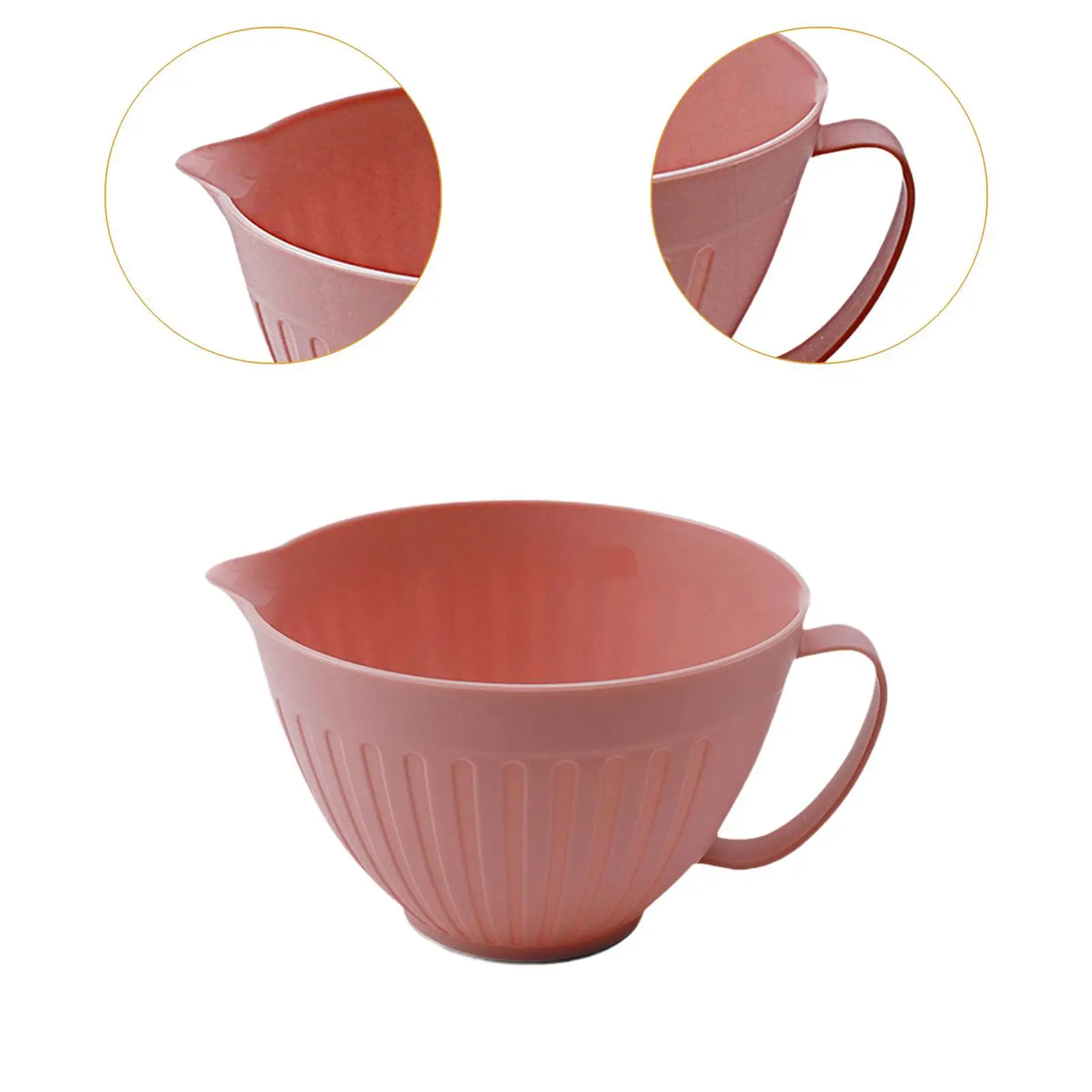 وعاء خلط مع صنبور وعاء سلطة بمقبض طويل للوجبات الخفيفة والحلوى والمطبخ