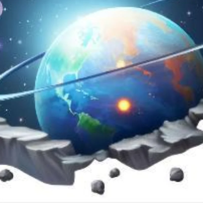 2Pcs 3D Outer Space Wall Decal Realistic Broken Wall Effect Vivid Planets Stars Print Perfect For Kids Room Playroom Decor