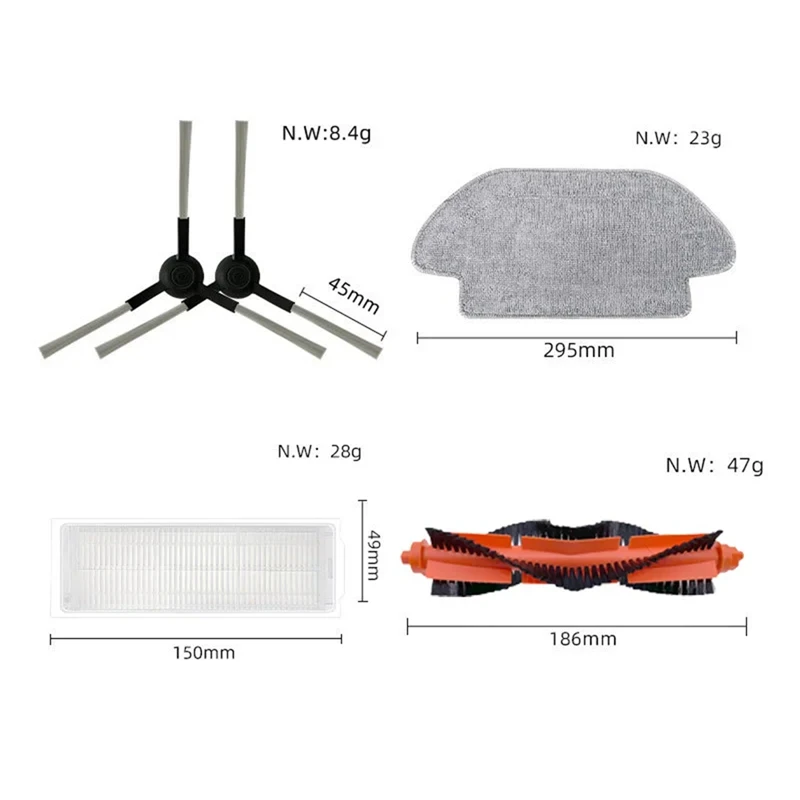 Cepillo de rodillo para Ilife A11, accesorios de repuesto para Robot aspirador, Kit de piezas