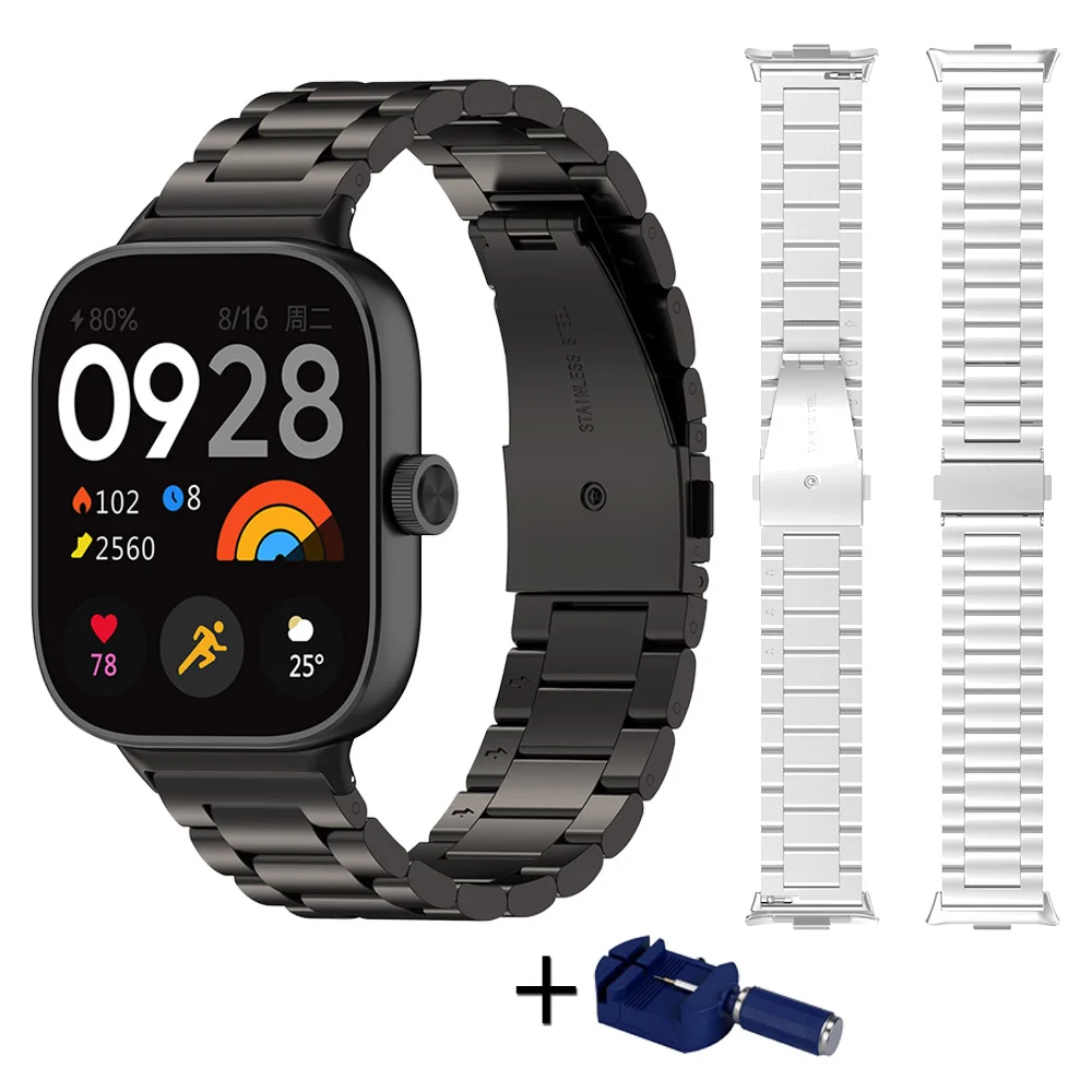 

Для Redmi Watch 5/4 металлический ремешок из нержавеющей стали в деловом стиле ремешок для часов Xiaomi Band 8pro с регулятором инструмента