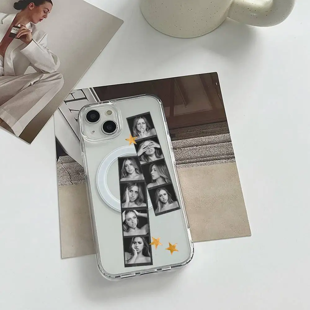 1pc cantor T-TATE bela M-MCRAE caso de telefone magnético para iphone 16 14 13 11 12 15 pro max plus se macio claro tpu capa