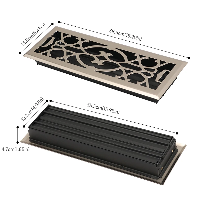 Floor Ventilation Opening, 4×14in, Office And Home Floor Ventilation Grille, Durable, New Pattern, 3 Colors Available