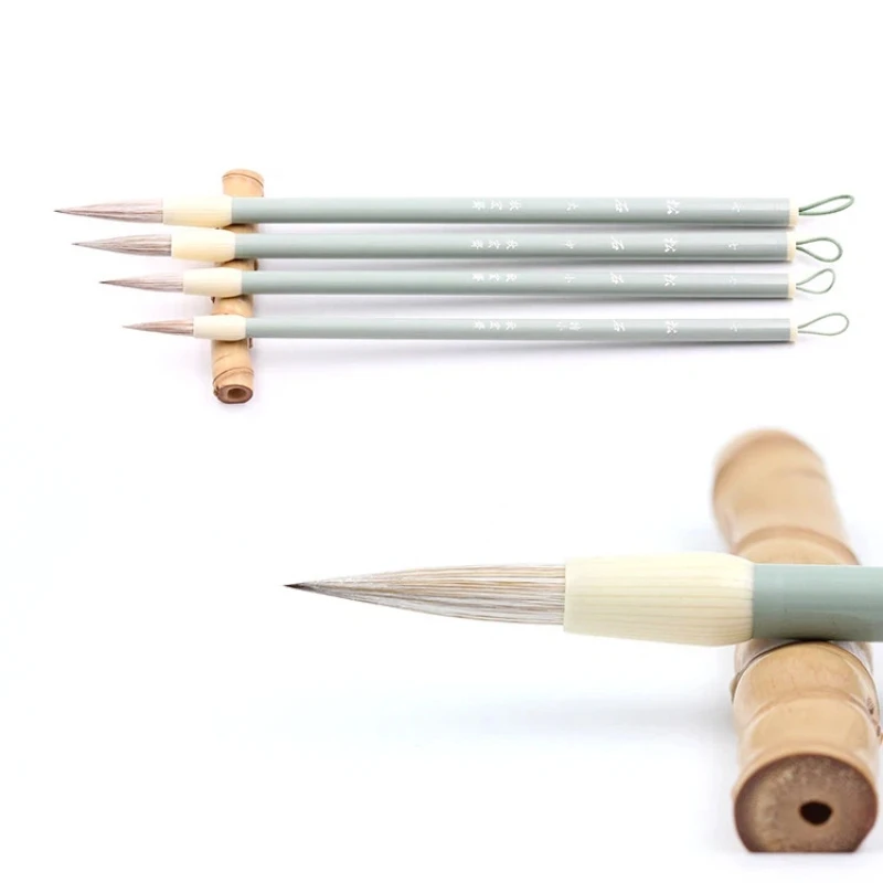 Handmade  Goat Mixed Hair Calligraphy Brush Set Large Middle Small Size for Chinese Painting Coloring Beginner Adult