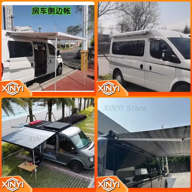 The third generation wind-resistant V80V90 RV awning manual side awning side tent modification 2.5 * 2