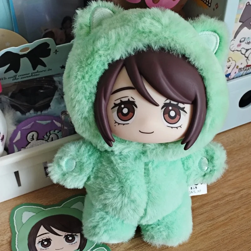재고 있음 인기 이아키 주술회전 고양이 귀 플러시 시리즈 푹신한 랜덤박스 애니메이션 피규어 플러시 비닐 펜던트 미스터리 박스 맞춤 선물
