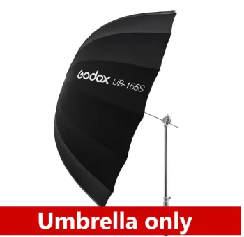 Godox UB-165W 65in 165cm Parabolische Zwart-Witte Reflecterende Paraplu Studio Lichtparaplu met Zwart-Zilveren Diffusorhoesdoek