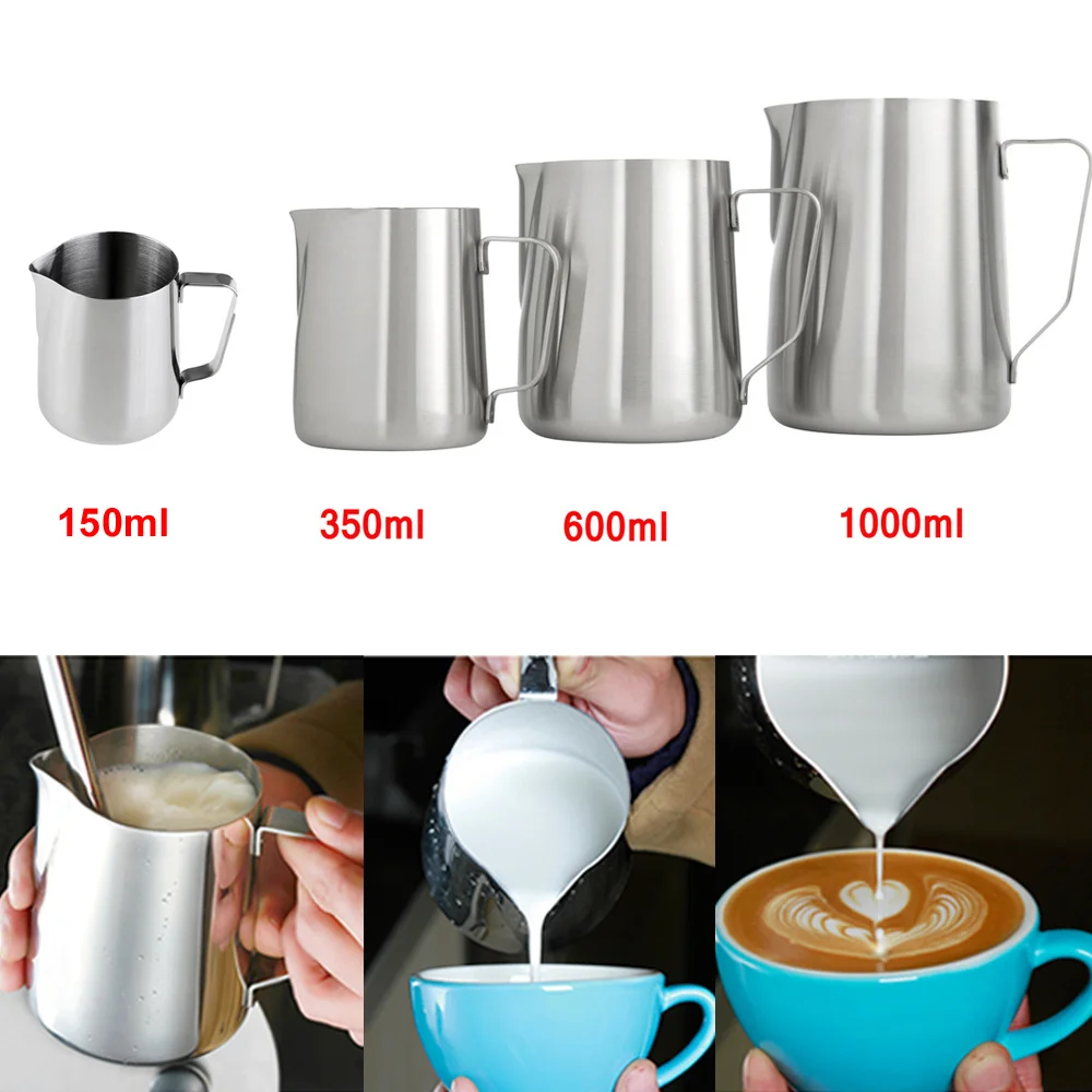 

Milk Frothing Jug Stainless Steel 150ml Scratch Resistant Latte Pour Pot for Coffee Cappuccino and Smooth Milk Frothing