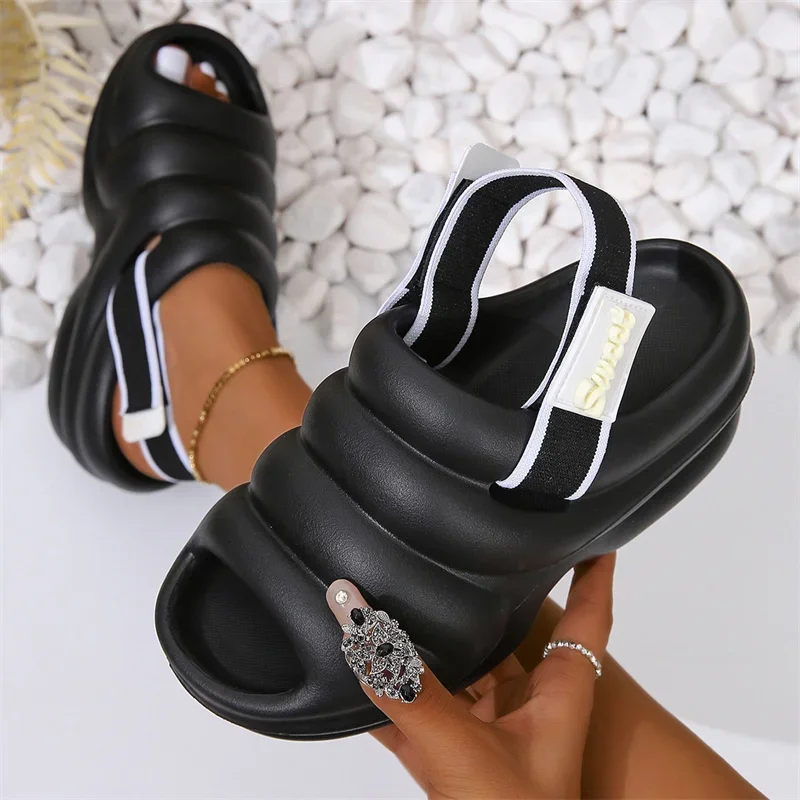 New Summer Fashion Comfortable Elegant Wear-Resistant Thick-Soled Slippers Soft High-Quality Trendy Women\'s Sandals NO: 6118