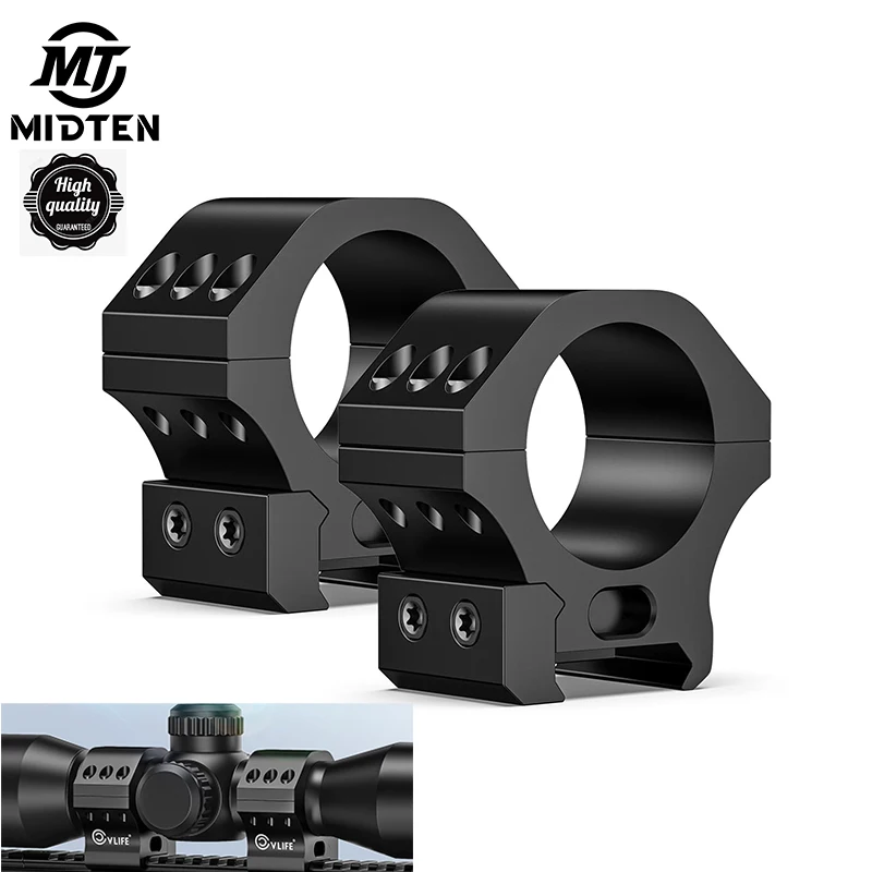 MidTen 30mm Scope Rings Aluminum Mount Precision Rifle Scope Mount for Picatinny Rails  2 Pieces