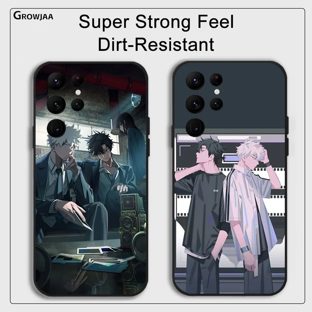 Anime L-Link C-Click Phone Case for Samsung Galaxy S24 Ultra S22 S23 Ultra S21 S20 5G Protective Silicone TPU Funda