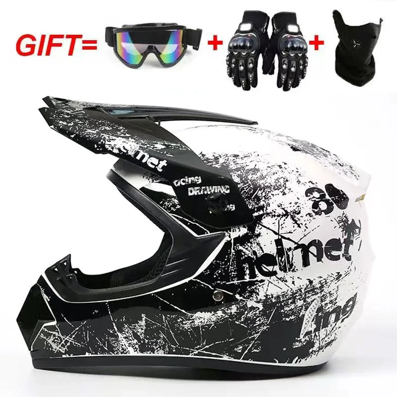 

Four Season Motorcycle Off-Road Helmet Men Women Electric Bike Helmet Mountain Bike Off-Road Helmet Racing Car Downhill Pedal