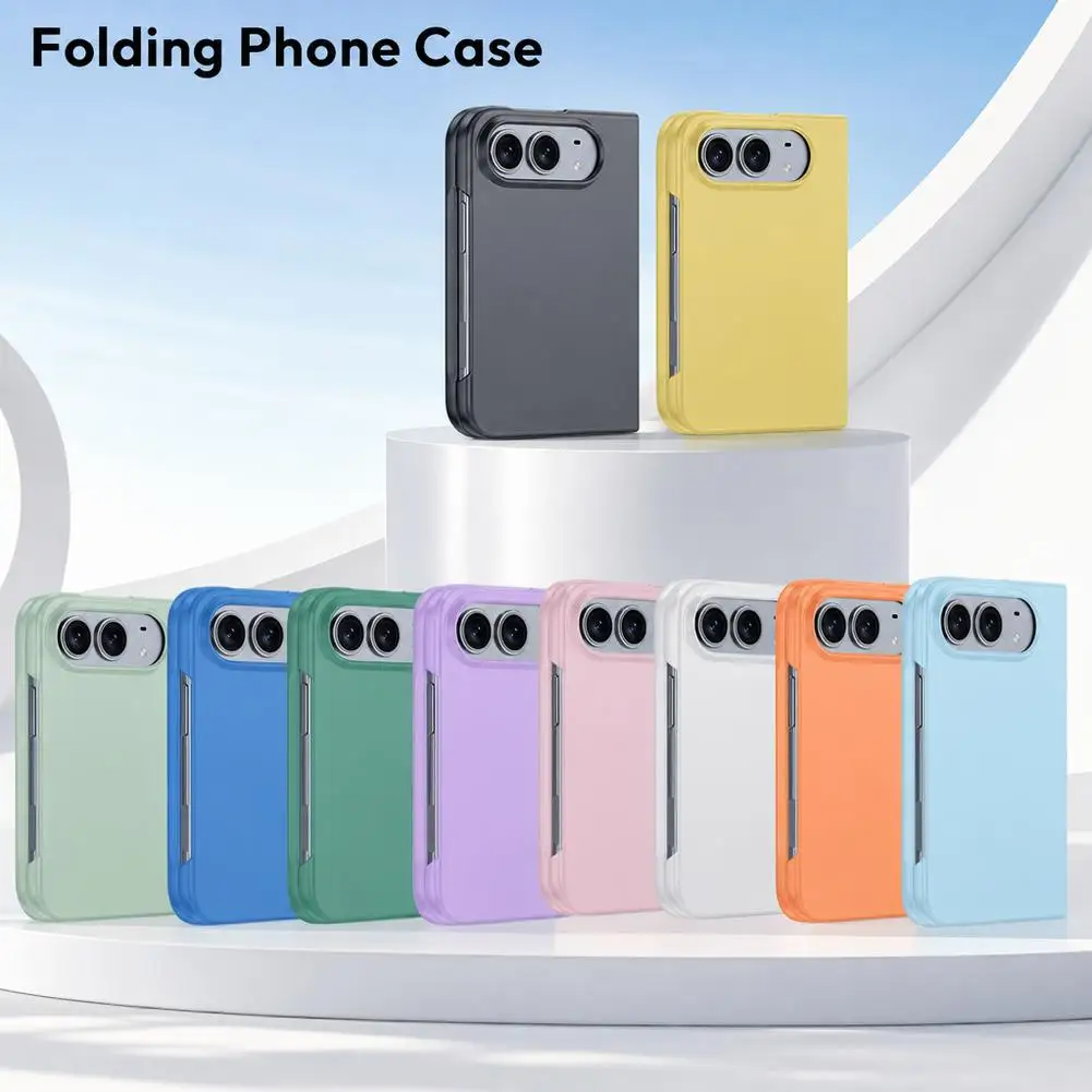 Cases for iPhone Duo 2026 Fold Luxury Pure Color Slim Thin Skin Feel Liquid PC Shockproof Armor Phone Cover for iPhone Duo