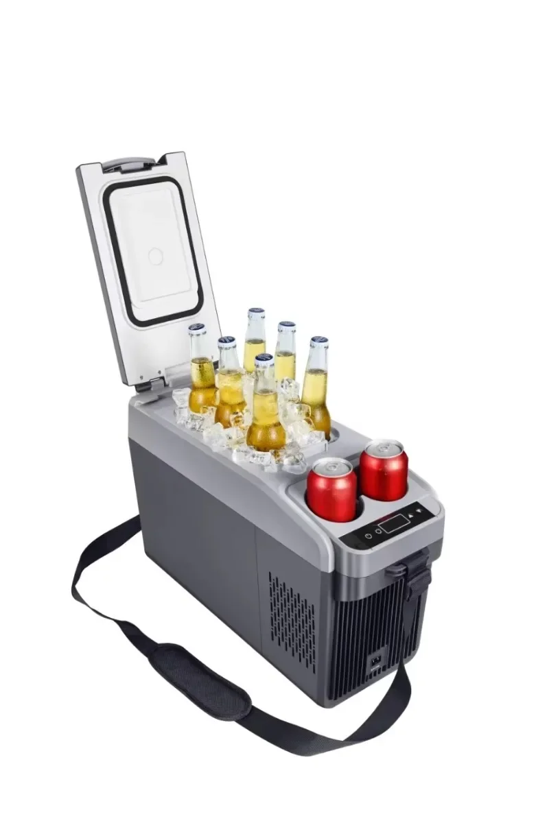 18L Portable Car Cooler with 12/24V DC, Personal Thermoelectric 12V Small Fridge for Car, RV, and Camping Use