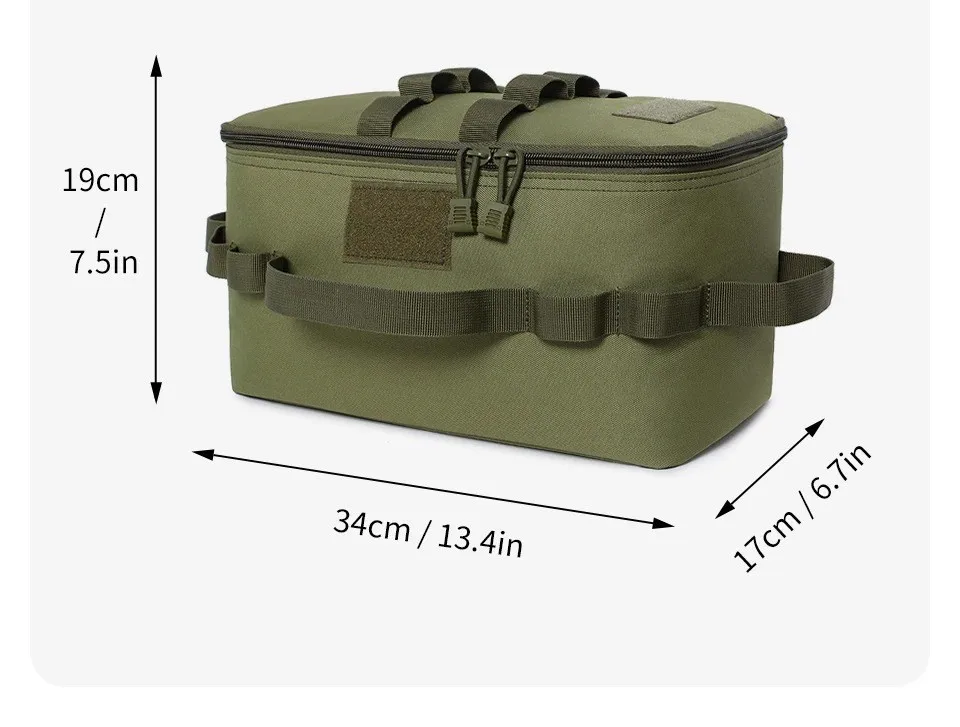 Outdoor-Camping-Gastank-Aufbewahrungstasche, große Kapazität, Bodennagel-Werkzeugtasche, Gasbehälter, Picknick-Kochgeschirr-Set-Tasche – Detail 9
