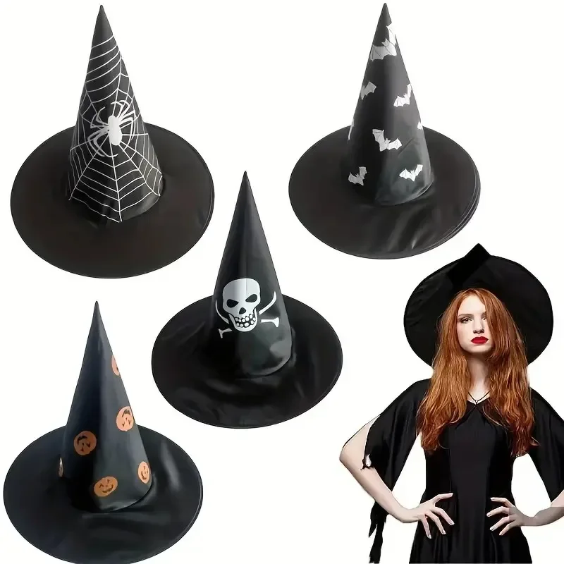 Halloween Magician Witch Hats Masquerade Wizard Hat Children Adults Cosplay Decoration Household Effects Halloween Party Decor