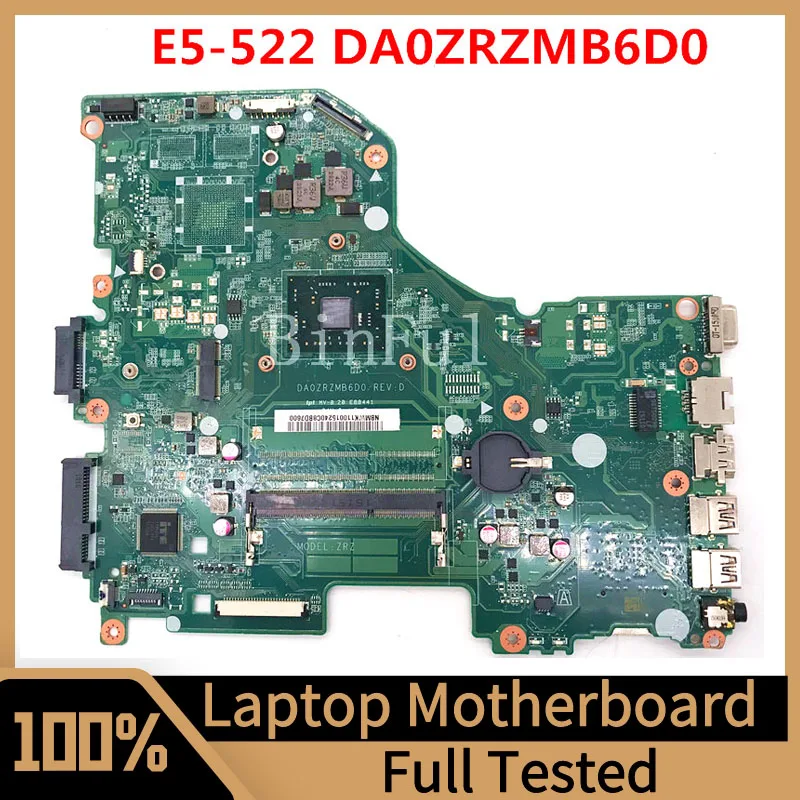 

DA0ZRZMB6D0 Mainboard For Acer Aspire E5-522 Laptop Motherboard With A8-7410P CPU 100% Full Tested Working Well