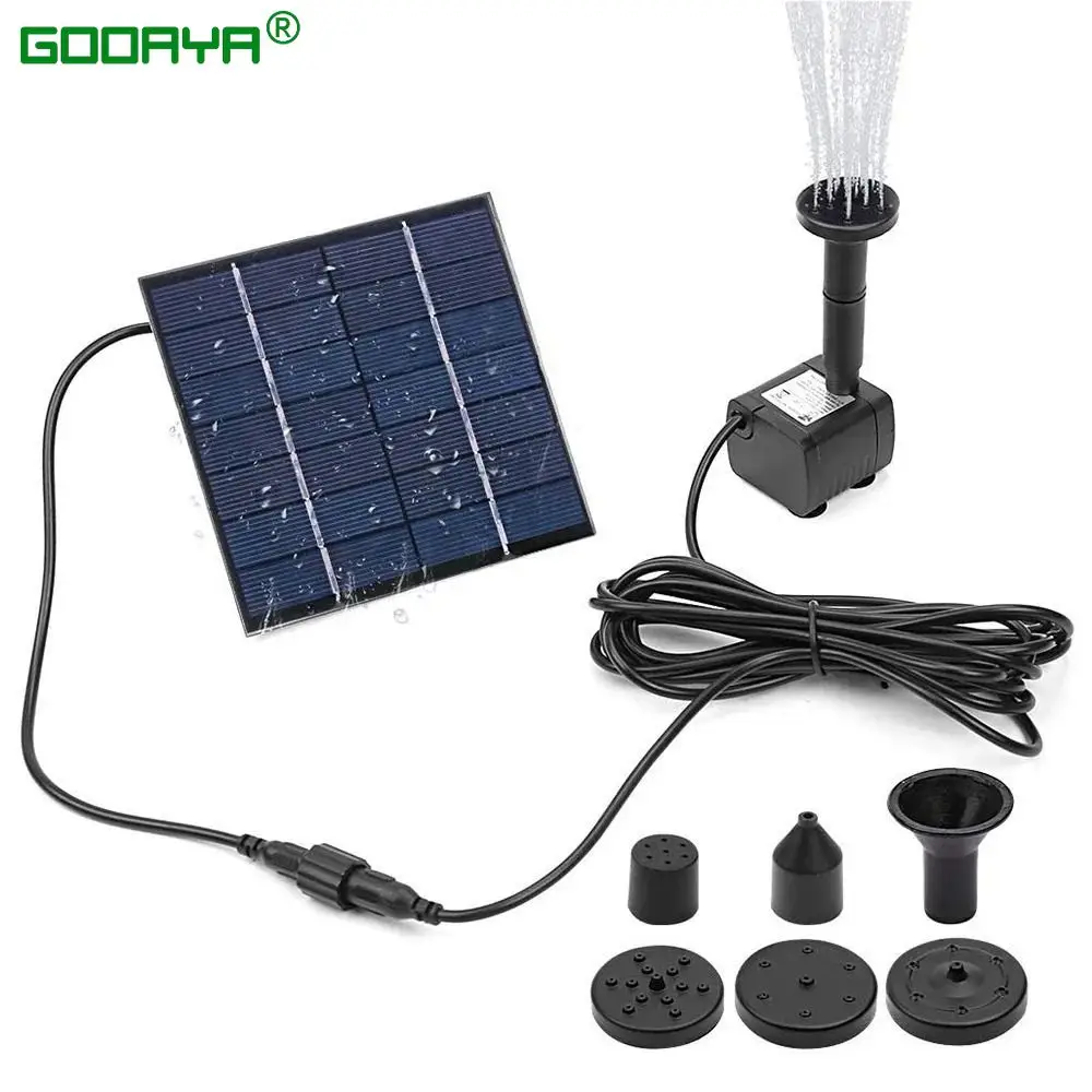 1,4W Mini-Solarbrunnenpumpe mit Solarpanel-Kit für Garten, Pool, Zimmerbrunnen, Vogelbad und Außenbereich