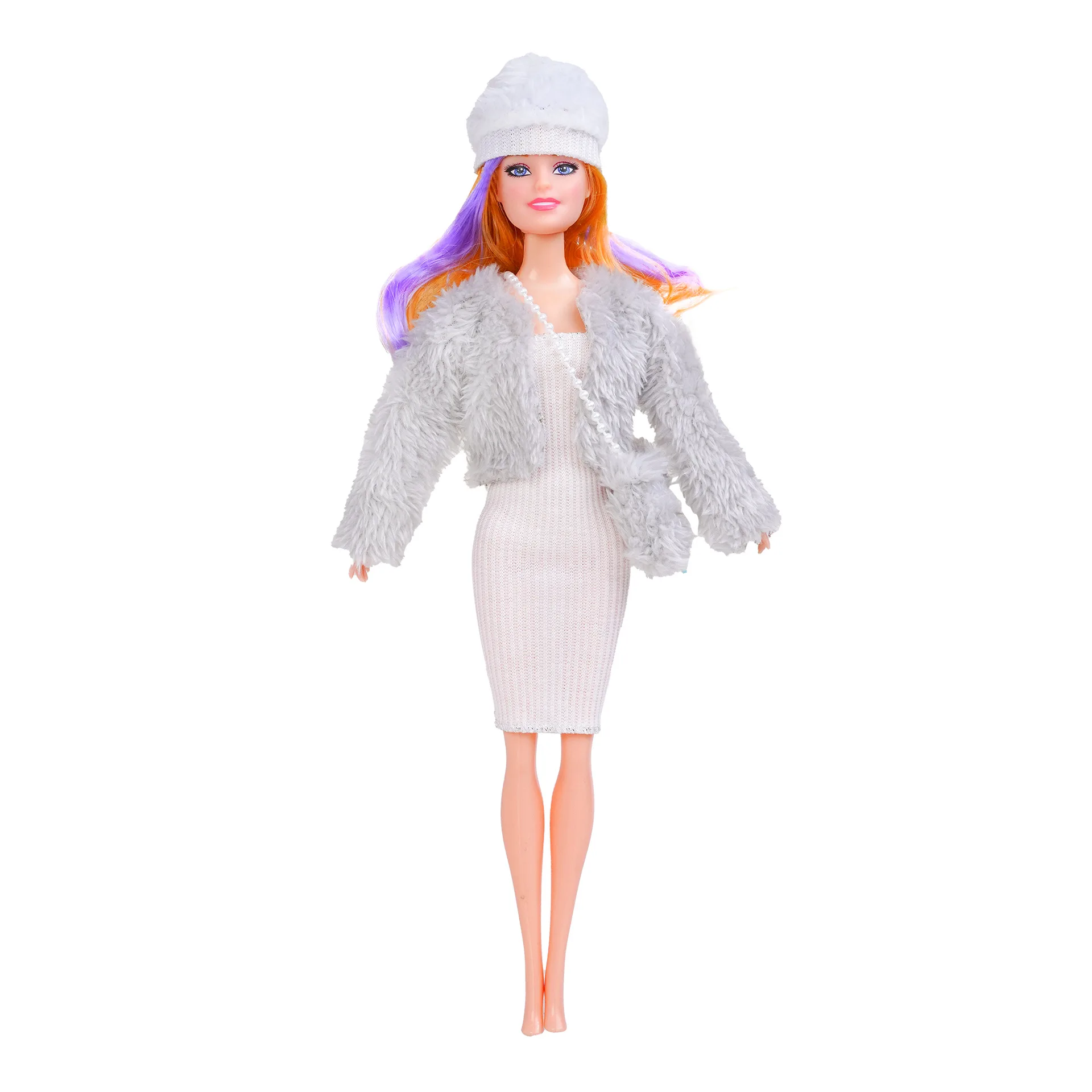 Moda elegante abiti da festa 30 cm vestiti per bambole abbigliamento casual vestiti per le bambole maglione cappotto cappello set accessori fai da te per bambole 1/6