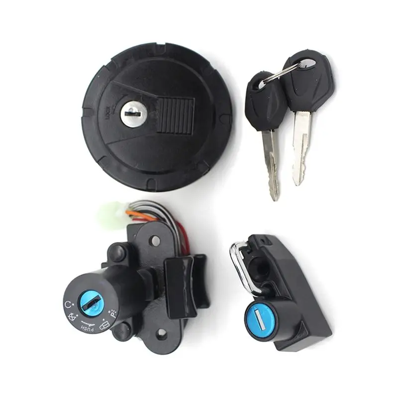 Kit de Accesorios A54P para Motocicleta: Interruptor de Encendido, Tapa de Combustible y Bloqueo de Asiento para Kawasaki KLX KL 250 KMX125 KMX250 KLR250 KLR650 K
