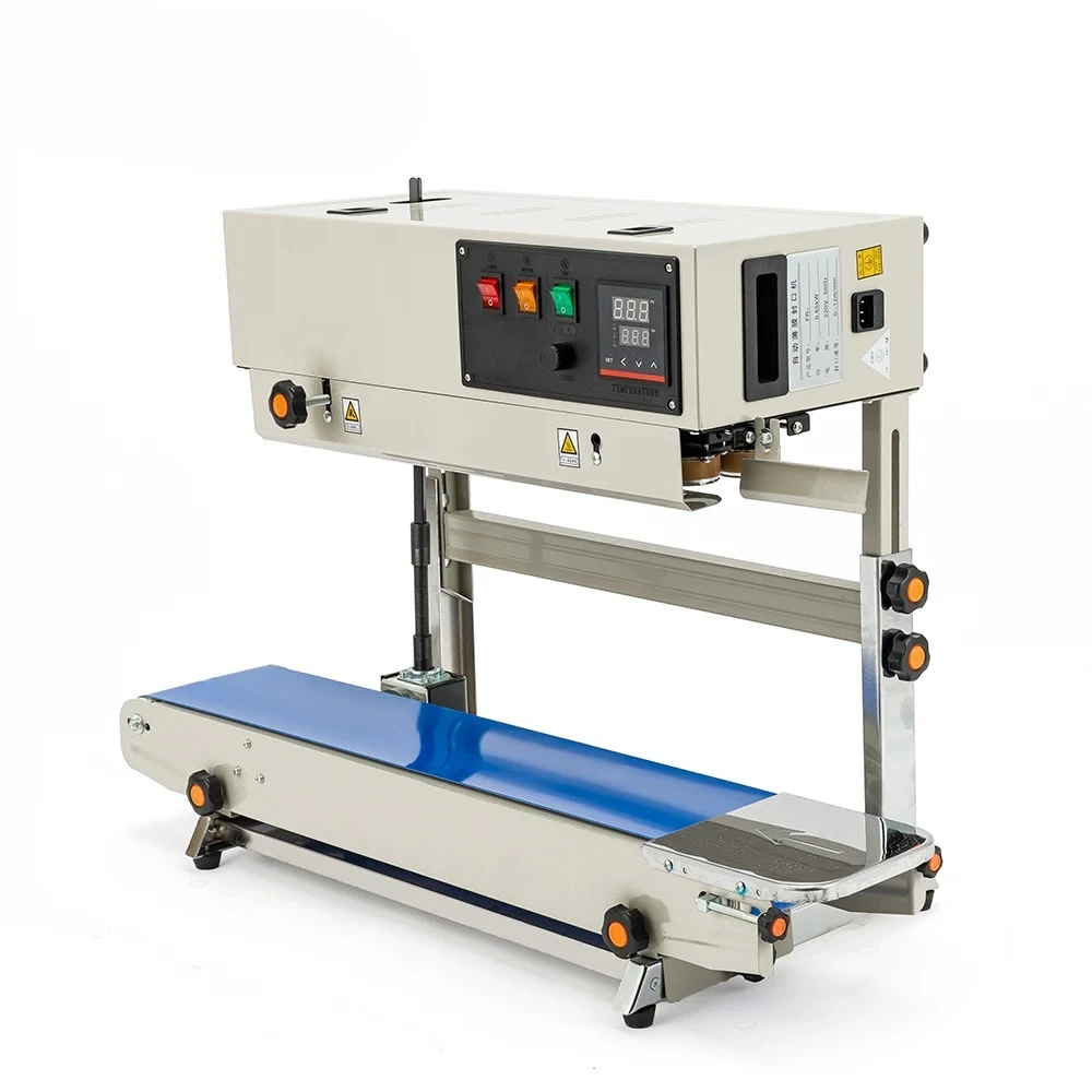 FR-900C With Stand Vertical Continuous Heat Plastic Bag Band Sealing Machine