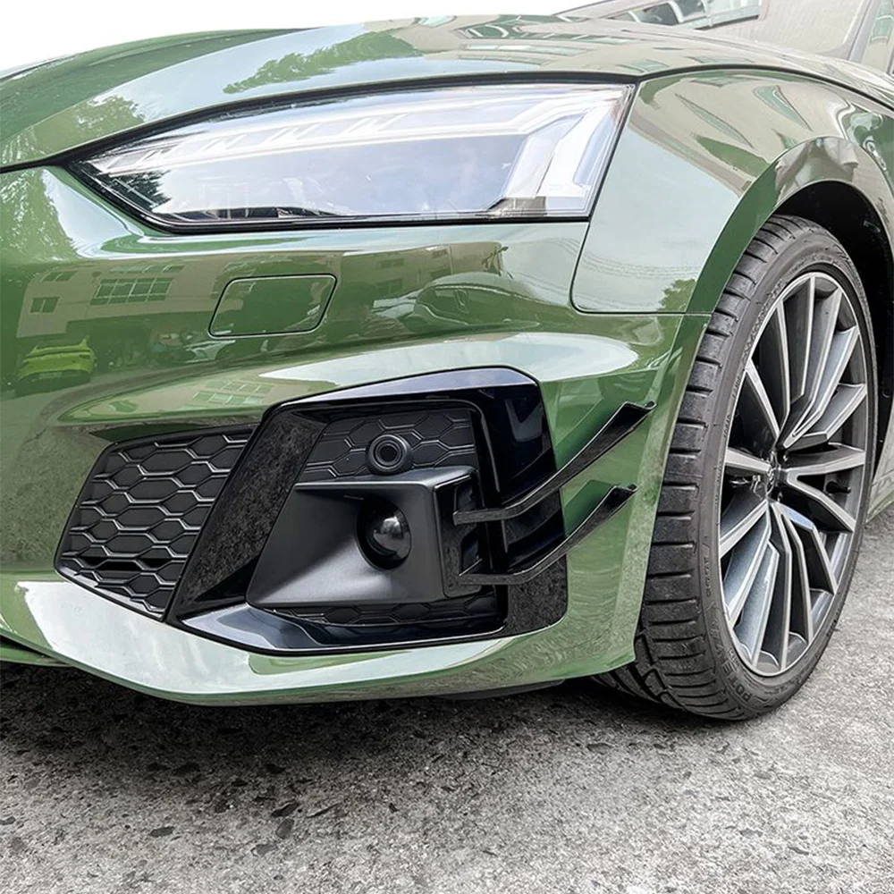 For Audi A5 B9 Sportback Coupe Cabriolet S5 2019 2020 2021 2022 2023 Front Bumper Canard Splitter Spoiler Air Knife Cover Trim