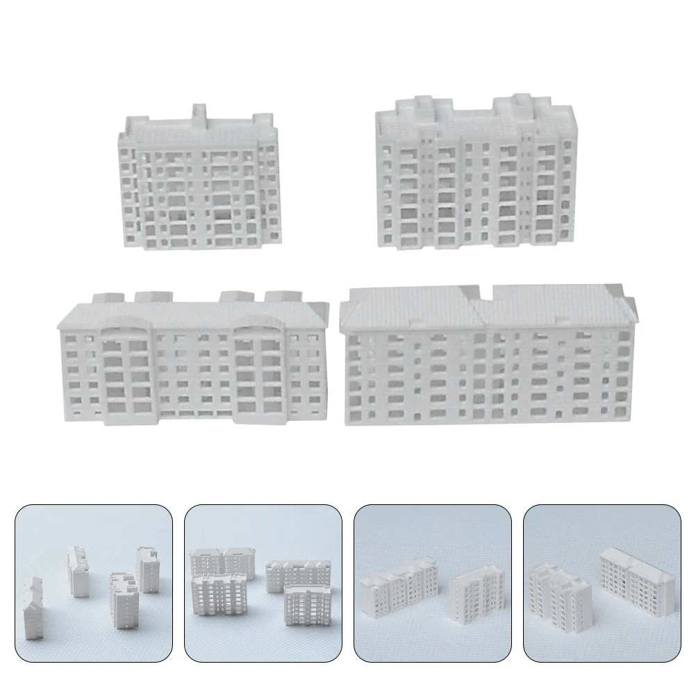 

Scale Building Model Ornaments Blocks Playing House Props Sand Table Mini White Tiny Houses