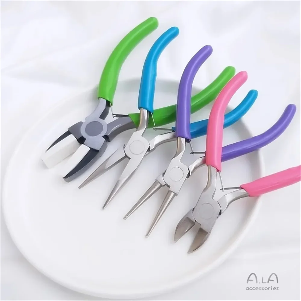 

Nylon Pliers Plastic Tip Metal Wire Pulling Wire Winding Hand Made Tools Anti Embroidery Jewelry Pliers Pointed Nose Pliers