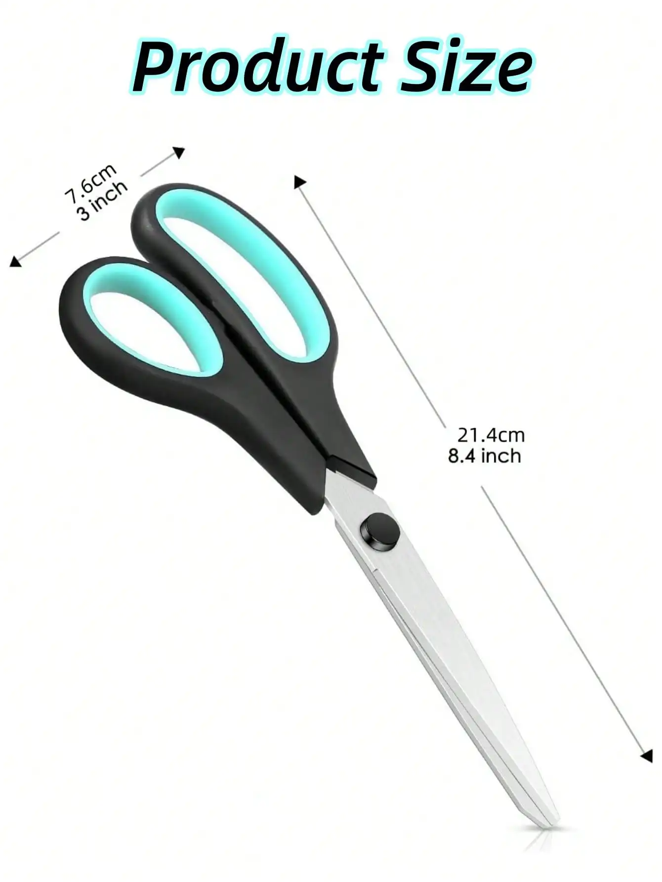 3PCS Heavy Duty Scissors, Sharp Ergonomic Multipurpose Scissors For Office Home School Sewing DIY Crafts