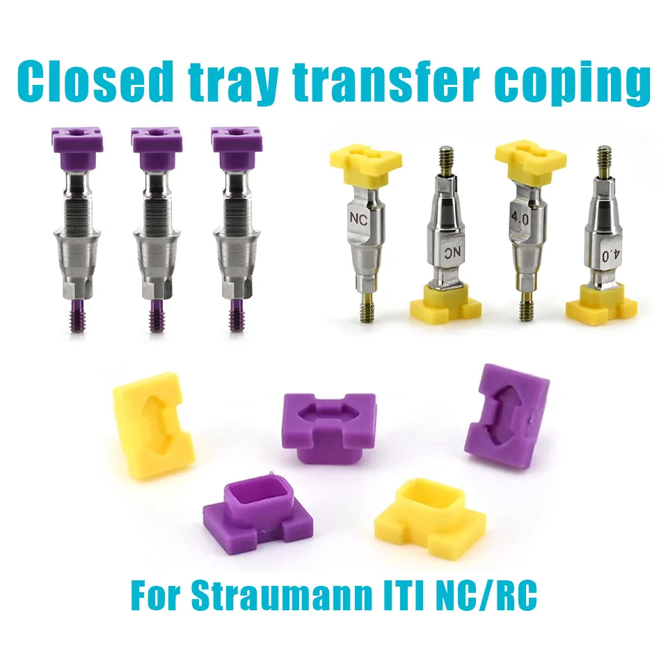 10Pcs/Set For Straumann ITI Closed Tray Impression Coping Titanium CNC Impression Posts Dental Lab Supplies OEM Fast Shipping
