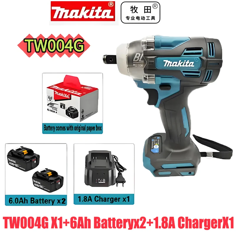 

Makita TW004G 630N.m Brushless Screwdriver Machine Cordless Electric Screwdriver Rechargable Drill Driver For 18V Battery