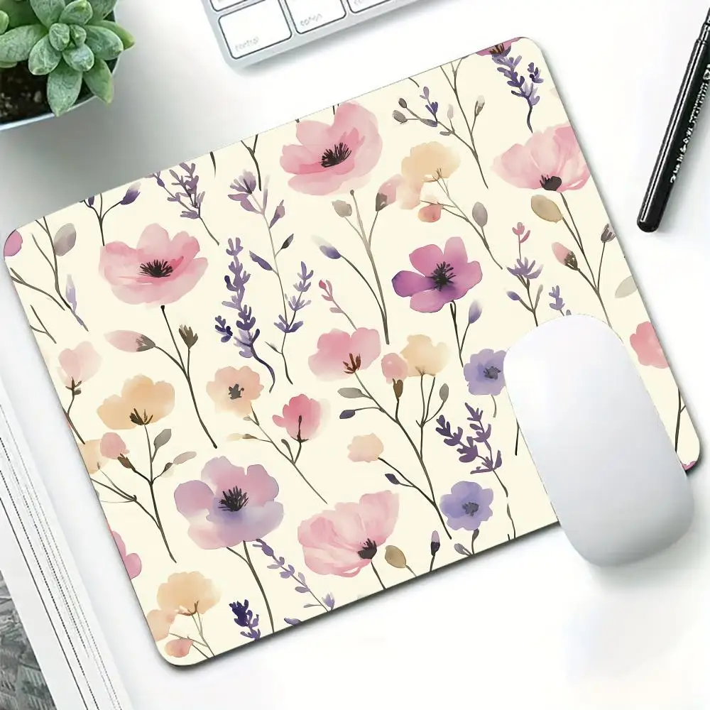 

Fresh Flowers Small Mouse Pad Gaming Laptops Mousepad Gamer Carpet Keyboard Mat Desk Protector Anime Cartoon Mause Pads 18X22CM
