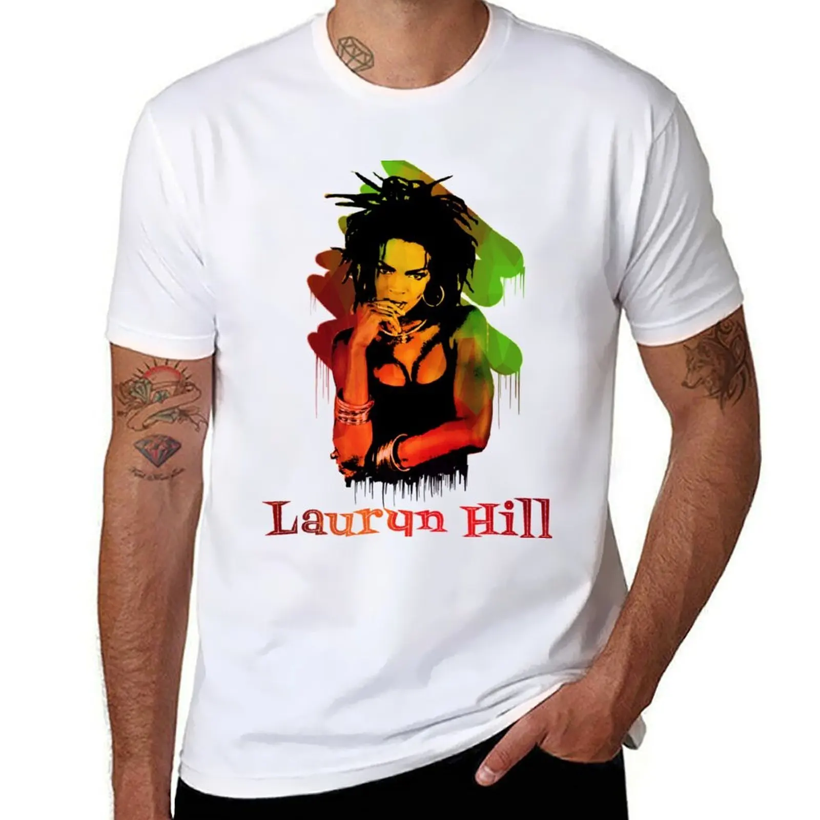 

Lauryn Hill-colorful poster Cla T-Shirt man tshirt man t shirt luxury T-Shirt