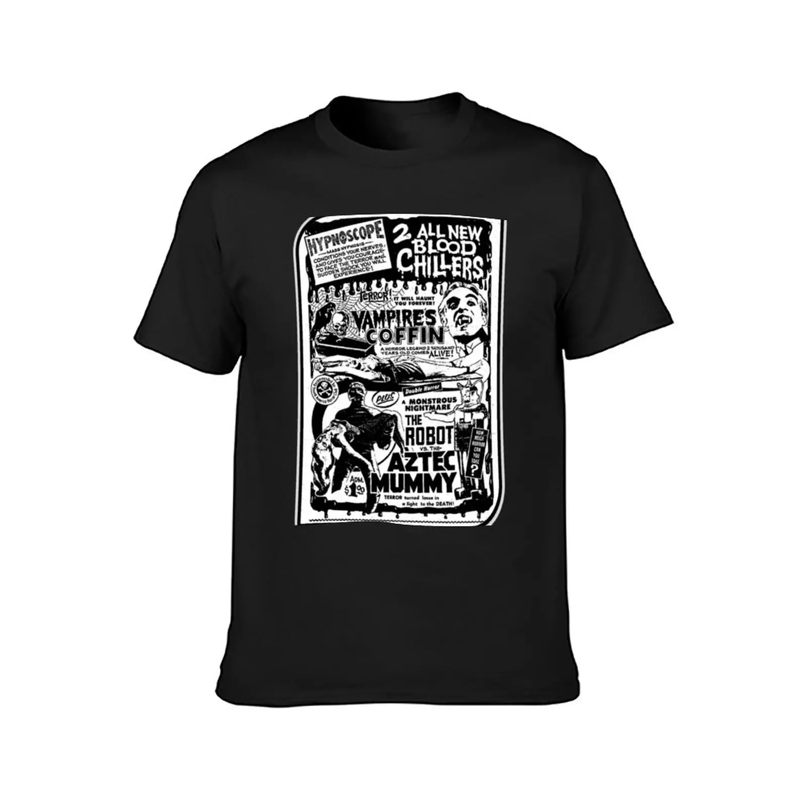 Vampires Coffin Robot vs the Aztec Mummy Double Feature T-Shirt sublime animal prinfor boys fitted t shirts for men