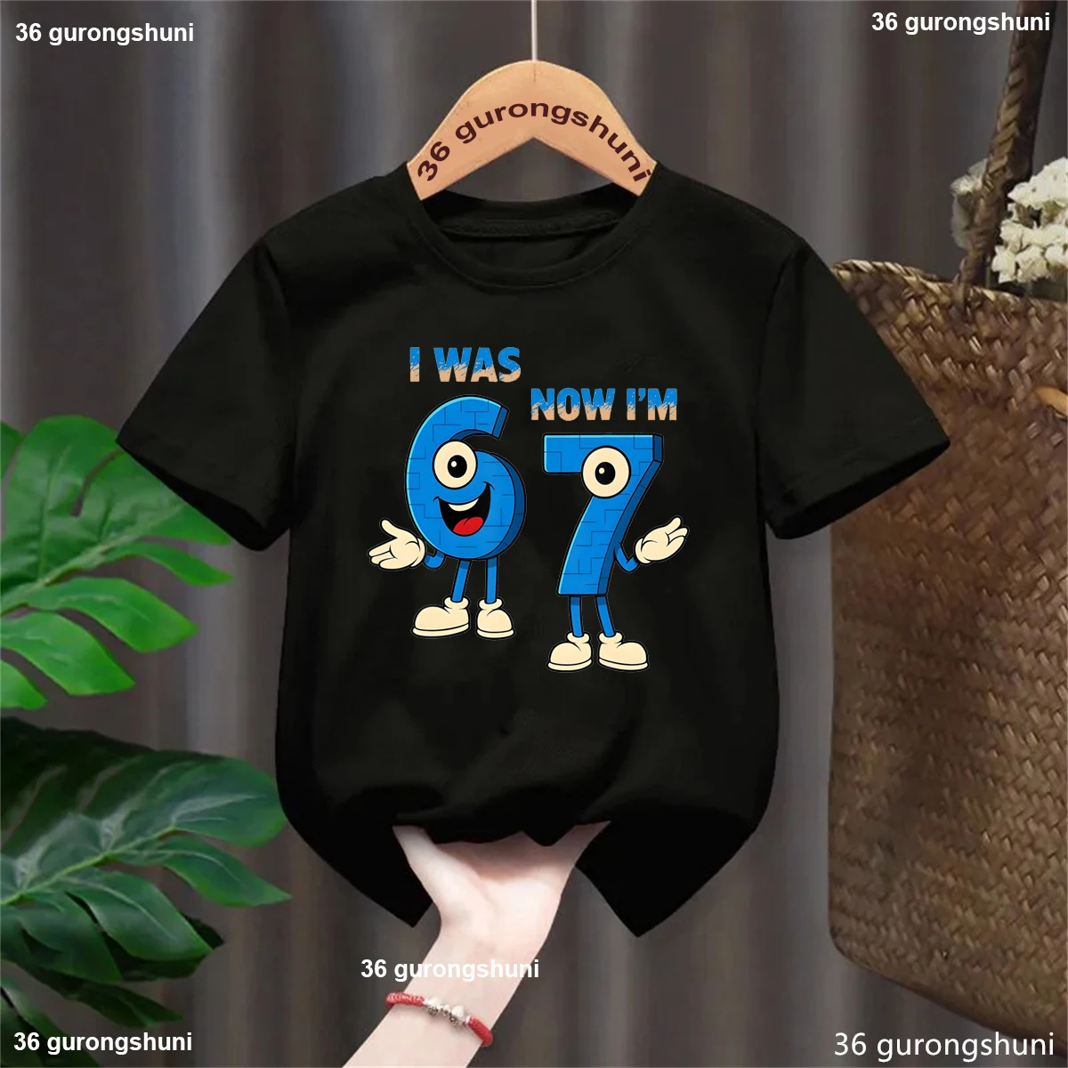 

Cute I Was 6 Now I Am Seven Printed T Shirt Girls/Boys Italian Brainrot 7th Birthday Gift Shirt Kawaii Kids Clothes Summer Shirt