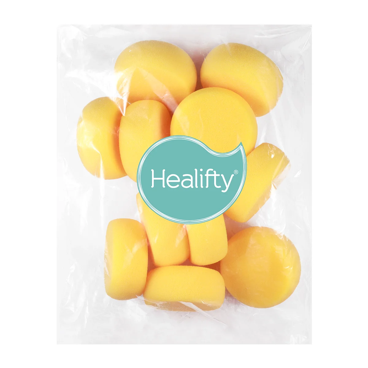 Healifty 12pcs Round Synthetic Watercolor Artist Sponges for Painting Crafts Pottery (Yellow) round sponge