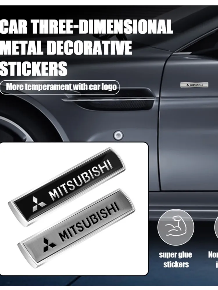 Autocollant de Badge de fenêtre latérale de carrosserie de voiture, accessoires de voiture avec Logo en métal pour Mitsubishi Asx Lancer Pajero Outlander L200 Delica Eclipse