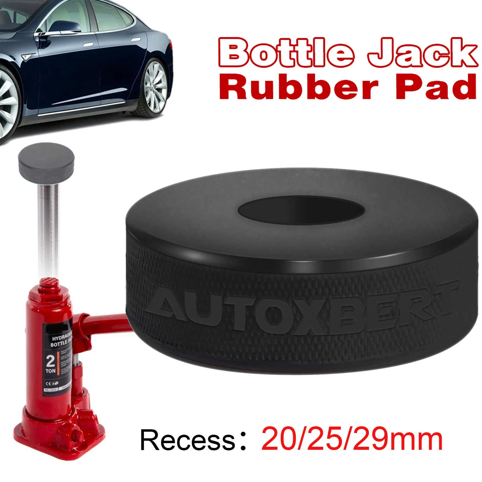 Almofada de borracha universal para garrafa, adaptador antiderrapante, bloco de suporte, ferramenta de elevação de carro, 2/3/4/5/8 ton, conectores de garrafa, reparo de pontos de elevação