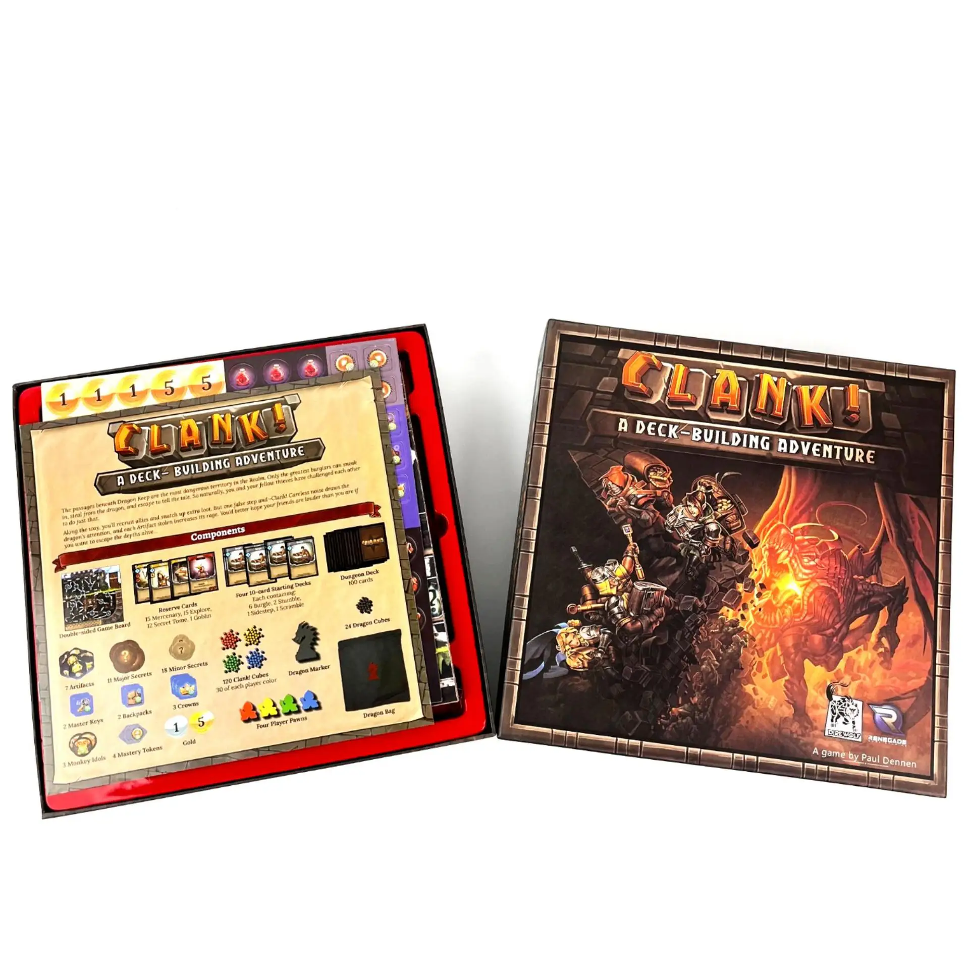 Renegade Game Studios Clank! Игра для приключений на колоде, настольные карты, изучающие американские настольные игры