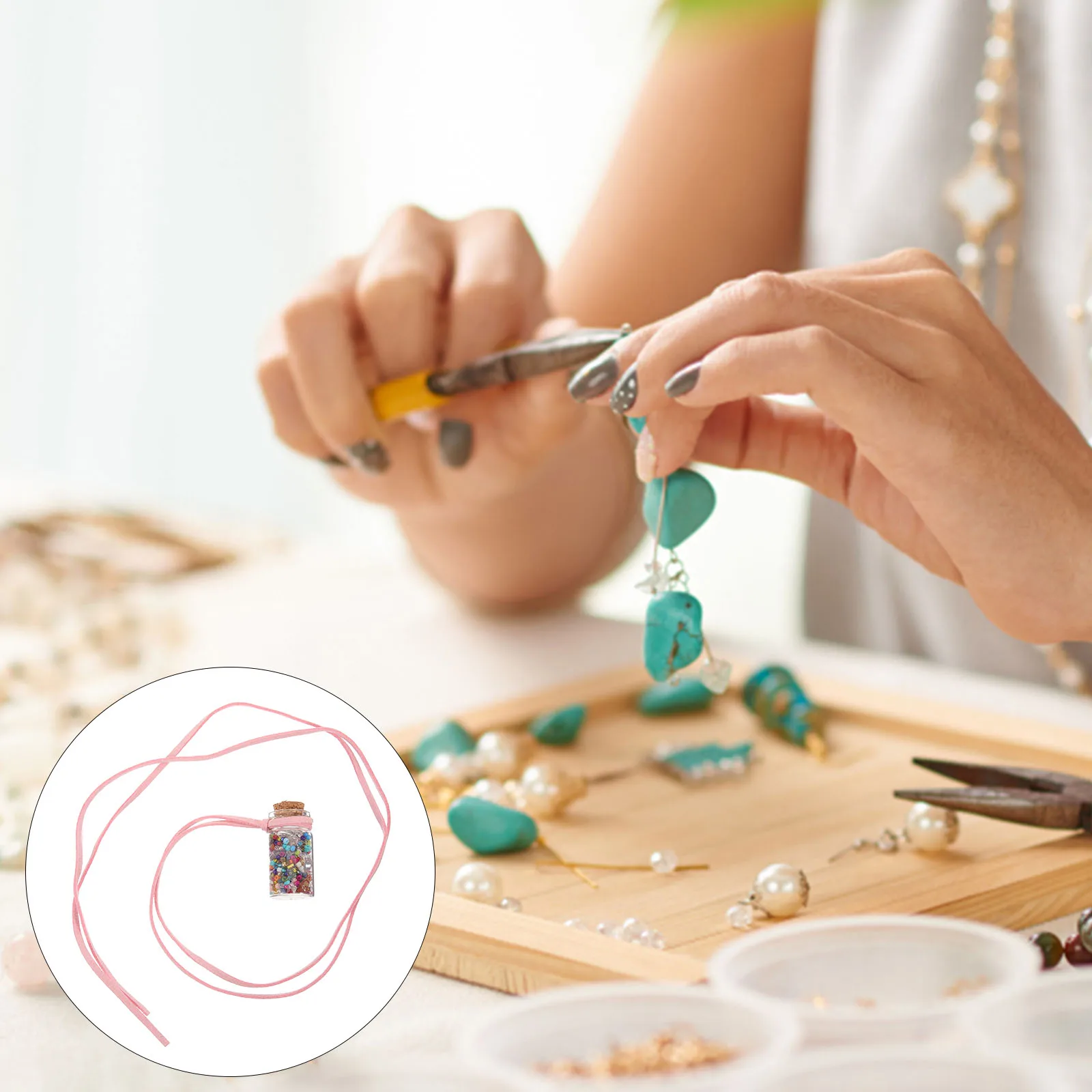 

DIY Accessories Beading Material Kit Child Beads Decorate Your Own Water Bottle Glass Wish