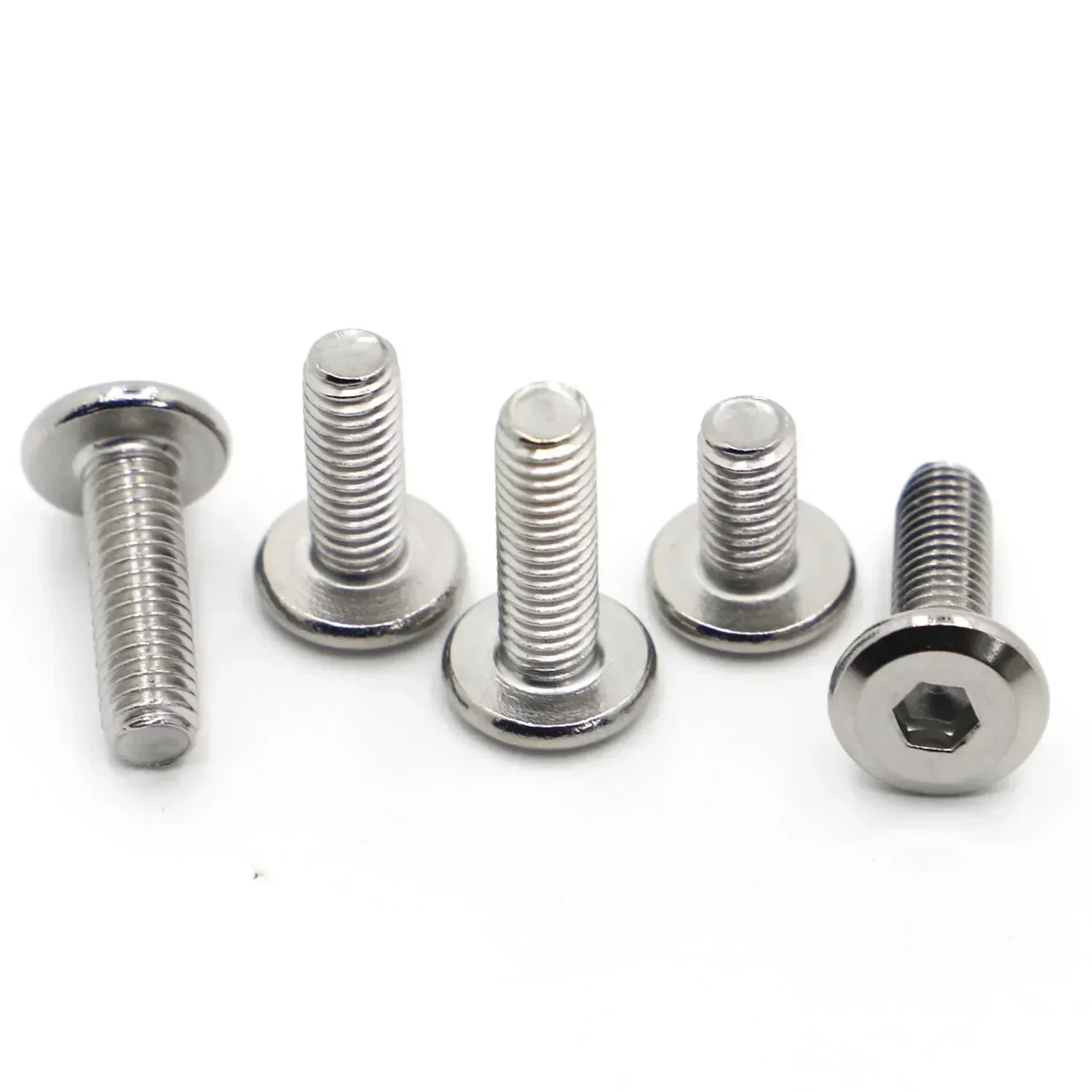 

304 Stainless Steel Large Flat Hex Hexagon Socket Head Allen Furniture Rivet Screws Connector Joint Bolts(M3 M4 M5 M6 M8)*4-50mm