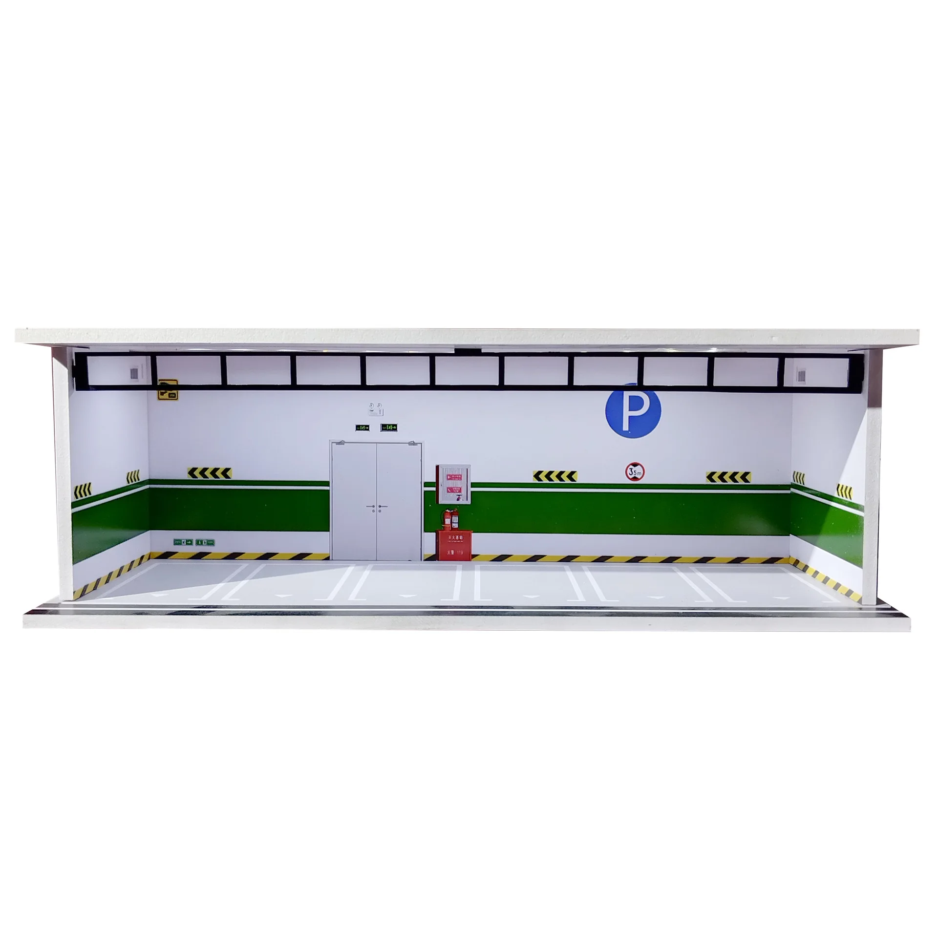 1:64 Miniatur-Auto-Garagenvitrine – Modell-Spielzeug-Aufbewahrungsbox, staubdichter Organizer und Szenenständer für Sammelfahrzeuge