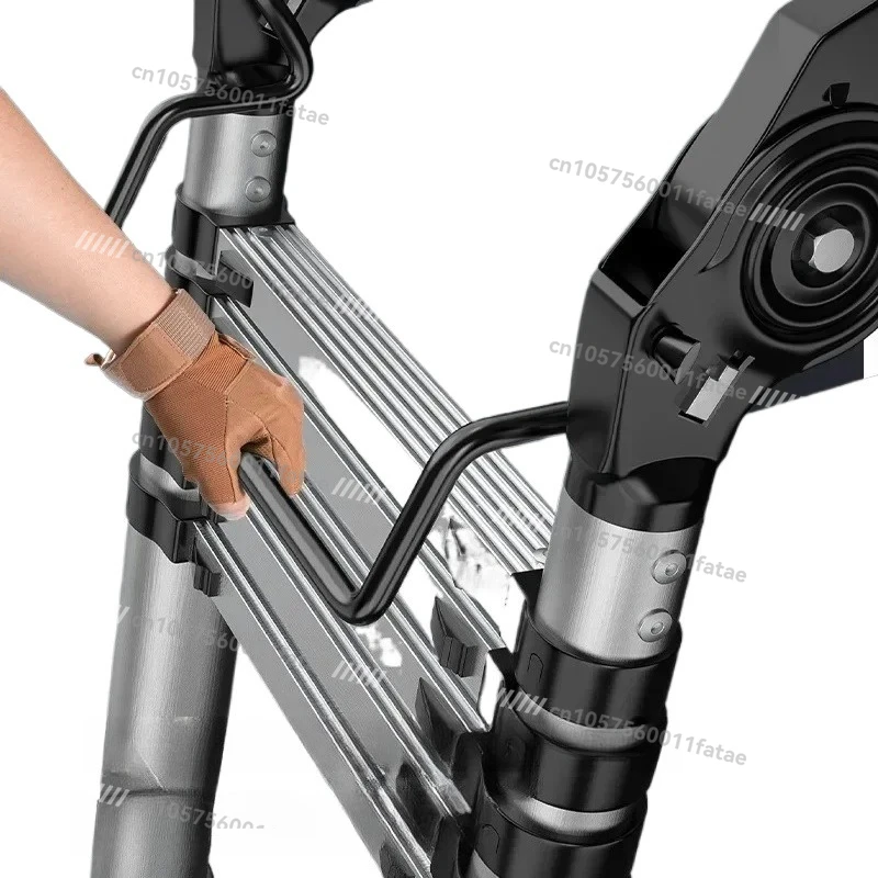 

Stainless Steel Telescopic Ladder,Heavy Duty Adjustable Multi-Function Folding Step Ladder,for Home Indoor Outdoor Safety Use