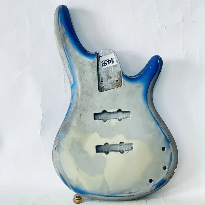 

EB928 Surface Paint and Wood Damages&Dirty Unfinished Jazz Bass Body for 4 or 5 String Bass DIY Replace and Decoration
