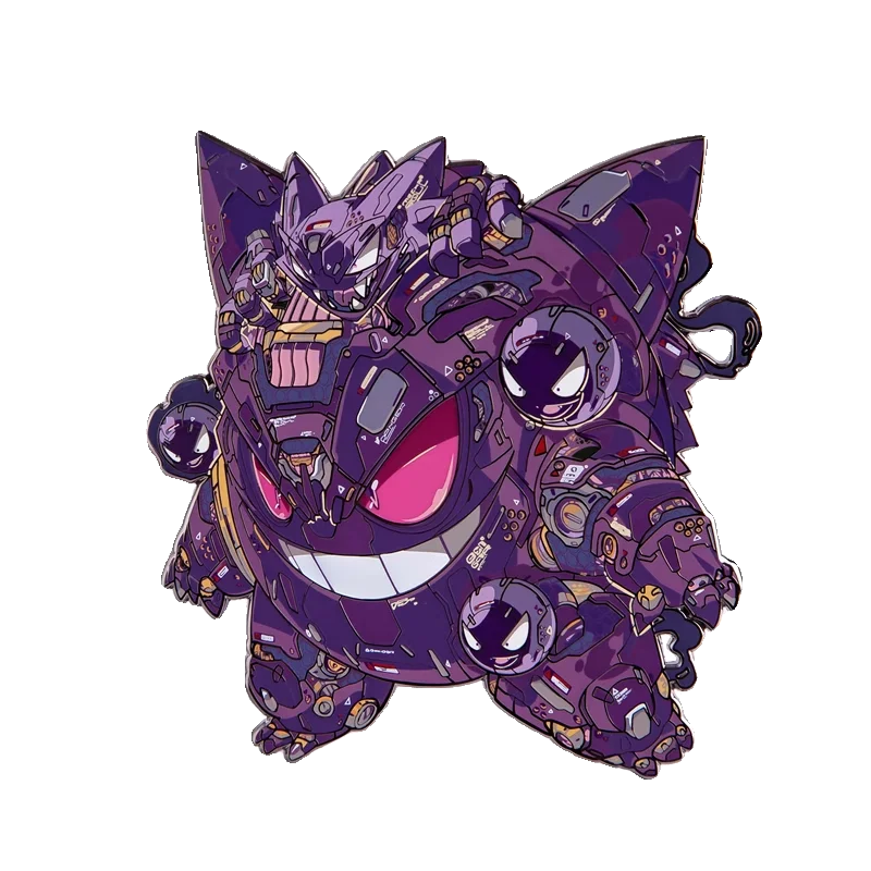 

2025 New In Stock Anime Pokemon Gengar Game Statue Higher Quality Alloy Brooches Badge Collectible Fashion Dolls Kawaii Ornament