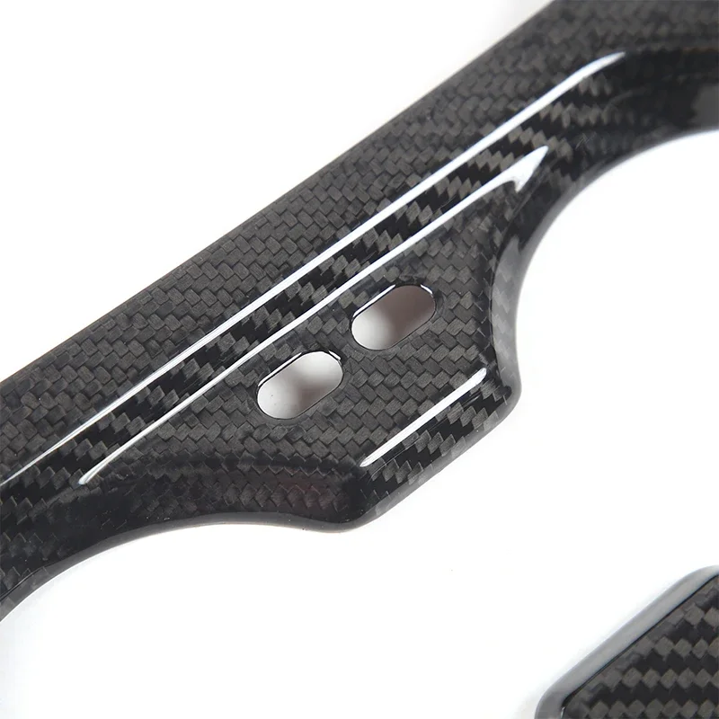 Para BMW 5 Series G60 2024 consola central fibra de carbono Real soporte para vasos de coche cubierta de marco pegatina embellecedora accesorios de coche