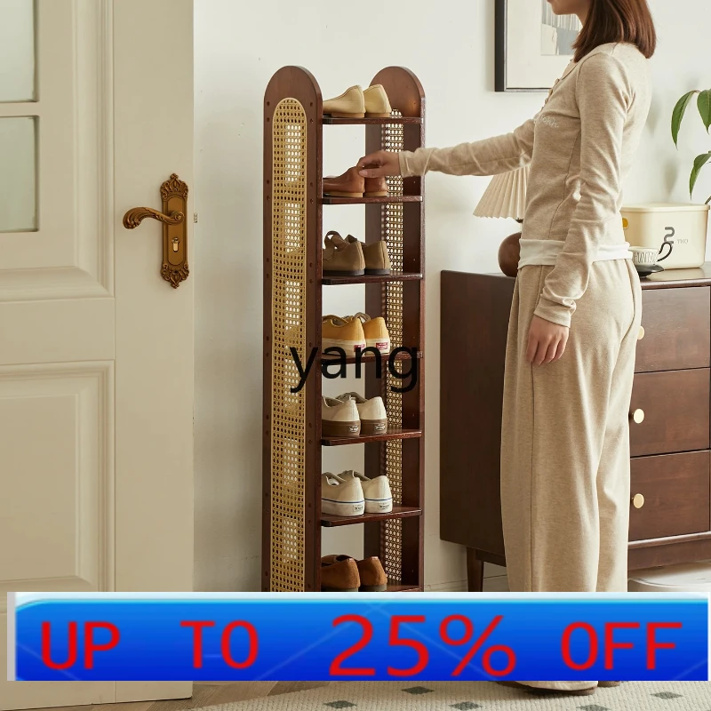

LH solid wood shoe rack, narrow small multi-layer storage rack at the entrance of the home, light luxury shoe cabinet corridor
