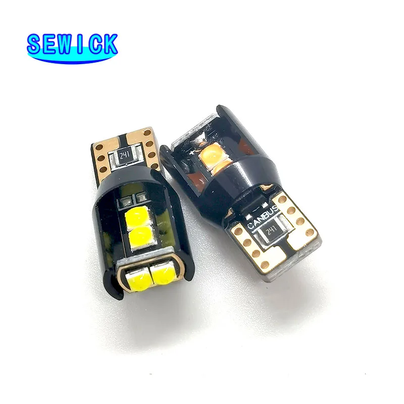 

200PCS W5W 6smd Car T10 LED 194 168 Wedge Replacement Reverse Instrument Panel Lamp White For Dome Reading Clearance Lights